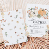 パンプキンディナーの感謝祭に集まろう 招待状