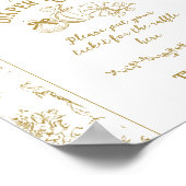 パンプキントイルフローラニュートラルベビーシャワーオムツ ポスター (角)