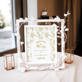 パンプキントイルフローラニュートラルベビーシャワーカスタム ポスター