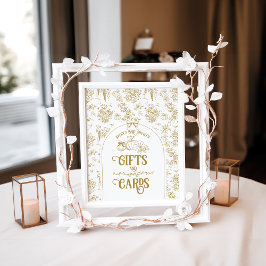 パンプキントイルフローラニュートラルベビーシャワーギフト ポスター