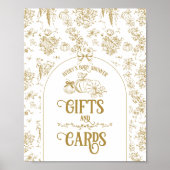 パンプキントイルフローラニュートラルベビーシャワーギフト ポスター (正面)