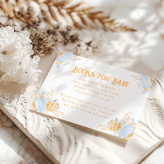 パンプキントイレクレストエレガントボーイベビーシャワー エンクロージャーカード