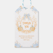 パンプキントイレクレストエレガントボーイベビーシャワー ギフトタグ (正面)