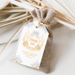 パンプキントイレクレストエレガントボーイベビーシャワー ギフトタグ