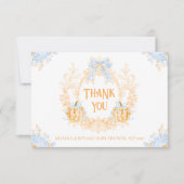 パンプキントイレクレストエレガントボーイベビーシャワー サンキューカード (正面)