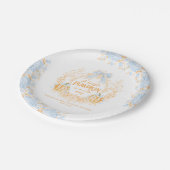 パンプキントイレクレストエレガントボーイベビーシャワー ペーパープレート (アングル)