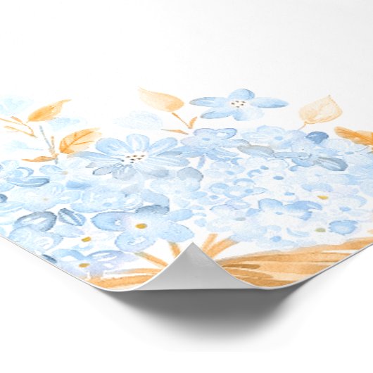 パンプキントイレクレストエレガントボーイベビーシャワー ポスター (角)