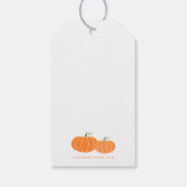 パンプキントラクターバースデーパーティーメッセージカード ギフトタグ (裏面)