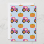 パンプキントラクター誕生日ハーベストパーティー女子 招待状 (裏面)