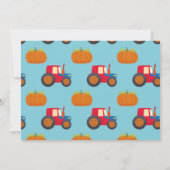 パンプキントラクター誕生日フォトボーイズパーティー 招待状 (裏面)