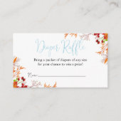 パンプキントラックおむつラッフルチケットベビーシャワー エンクロージャーカード (正面)