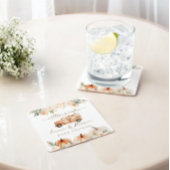 パンプキントラックオレンジ秋ニュートラルベビーシャワー スクエアペーパーコースター