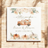 パンプキントラックオレンジ秋ニュートラルベビーシャワー スタンダードカクテルナプキン