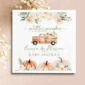 パンプキントラックオレンジ秋ニュートラルベビーシャワー スタンダードカクテルナプキン