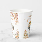 パンプキントラックベビーシャワー秋紙 紙コップ (右)