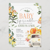 パンプキントラックベビースプリンクルグリーナリー 招待状 (正面/裏面)