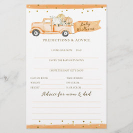 パンプキントラックモダン秋ベビーシャワーゲーム