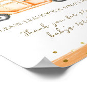 パンプキントラックモダン秋ベビーシャワーブックス ポスター (角)