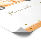 パンプキントラックモダン秋ベビーシャワーブックス ポスター (角)