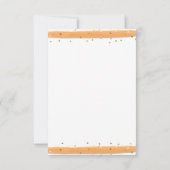 パンプキントラックモダン秋ベビーシャワー サンキューカード (裏面)