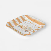 パンプキントラックモダン秋ベビーシャワー ペーパープレート (傾斜あり)