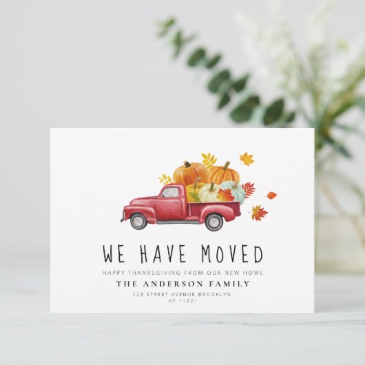 パンプキントラック感謝の感謝移動発表 サンキューカード (スタンド正面)