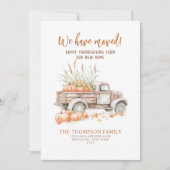 パンプキントラック感謝私たちは移動した 案内状 (正面)