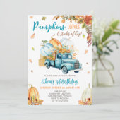 パンプキントラック秋ボーイバースデーパーティー 招待状 (スタンド正面)