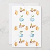 パンプキントラック秋ボーイバースデーパーティー 招待状 (裏面)