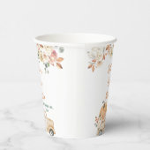 パンプキントラック素朴フローラベビーシャワーホワイト 紙コップ (右)