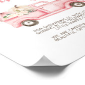 パンプキントラック赤ちゃんシャワーありがとうサイン ポスター (角)