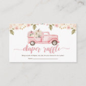 パンプキントラック赤ちゃんシャワーおむつラッフル エンクロージャーカード (正面)