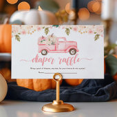 パンプキントラック赤ちゃんシャワーおむつラッフル エンクロージャーカード