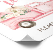 パンプキントラック赤ちゃんシャワー飲み物看板 ポスター (角)