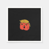 パンプキントランプキンハロウィーンエルのように彼を追い出す スタンダードカクテルナプキン (正面)