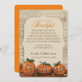 パンプキントリオサンクスギビング招待状 招待状 (正面/裏面)