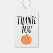 パンプキントリックまたはトリートハロウィーンギフト感謝していラベル ギフトタグ (裏面)