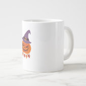 パンプキントリックまたはトリートハロウィーンスペシャル ジャンボコーヒーマグカップ (正面右)
