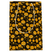 パンプキントロンボーン音楽ノート中抱き枕 ミディアムペーパーバッグ (正面)