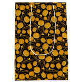 パンプキントロンボーン音楽ノート中抱き枕 ミディアムペーパーバッグ (裏面)