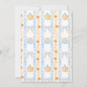 パンプキントワレエレガントクレスト男の子1歳の誕生日 招待状 (裏面)