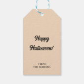 パンプキンドットスターズBoho抽象芸術パターンハロウィン ギフトタグ (裏面)