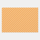 パンプキンドットストライプズオレンジハロウィンヴィンテージ ラッピングペーパーシート (正面2)