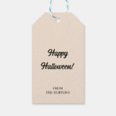 パンプキンドットボホ抽象芸術パターンハロウィン ギフトタグ (裏面)