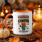 パンプキンナースの疲労ハロウィン コーヒーマグカップ マグカップ
