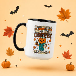 パンプキンナース ハロウィンスピリット コーヒーでやっと動く マグカップ
