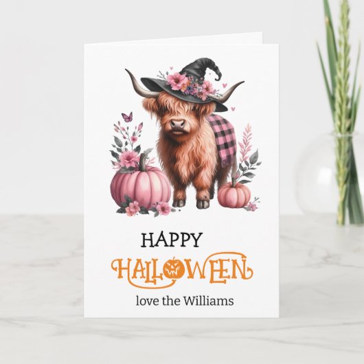 パンプキンハイランドハロウィーンの挨拶 カード (正面)
