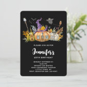 パンプキンハウスウィズ幽霊&こうもり誕生日 招待状 (スタンド正面)