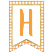 パンプキンハッピーバースデーバナーボーイオレンジプレイド バンティングフラッグ (第2の旗)