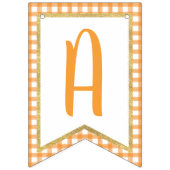 パンプキンハッピーバースデーバナーボーイオレンジプレイド バンティングフラッグ (第3の旗)